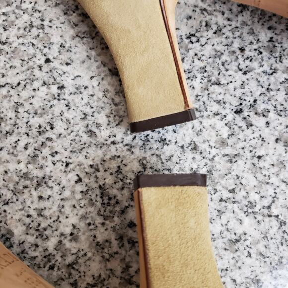 Prada Leather Suede Boho Retro Tan Sling Back Sz 39.5 EU 9-9.5 US Vero Cuoio+box - Picture 13 of 16